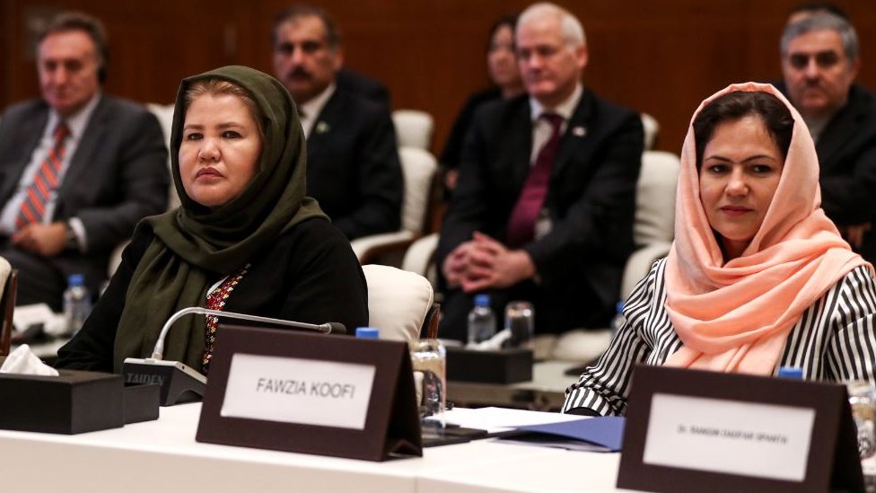 Afghan civil society and women`s rights activist Laila Jafari, and the then Member of parliament Fawzia Koofi
