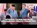 Ekspresi Serius Macron Dengarkan Pidato Prabowo Jadi Sorotan