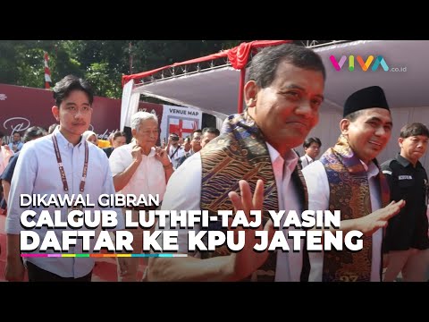 Gibran Dampingi Ahmad Luthfi-Taj Yasin mendaftar ke KPU Jateng