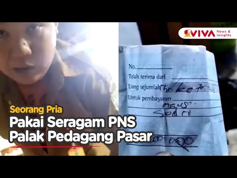Ngaku dari Pemda, Pria Pakai Baju PNS Tagih THR di Pasar