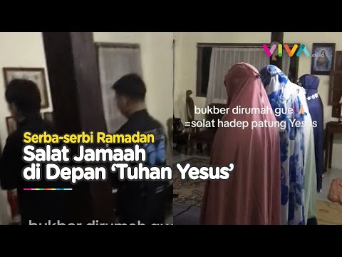 Bikin Tercengang, Momen Salat Berjamaah di Hadapan 'Tuhan Yesus'
