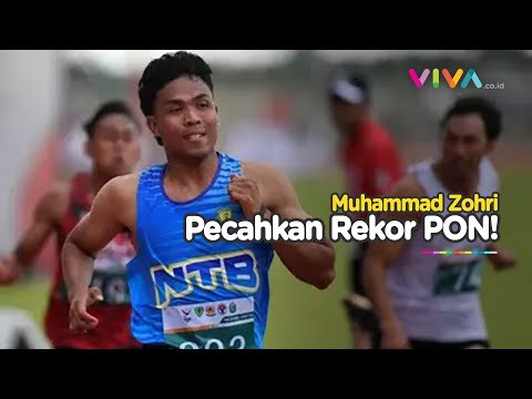 GOKIL! Sikat 2 Medali Emas, Zohri Pecahkan Rekor PON