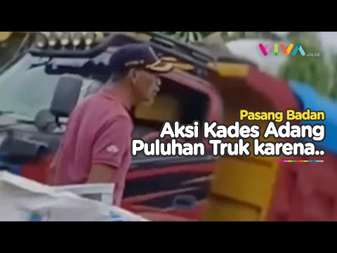 GEGER Aksi Kades di Blitar Adang Puluhan Truk Pasir