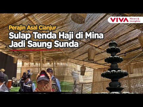 Menyejukkan, Perajin Asal Cianjur Buat Saung Estetik di Mina