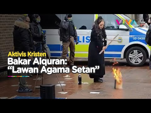 Aktivis Kristen Bakar Alquran Sambil Angkat Salib