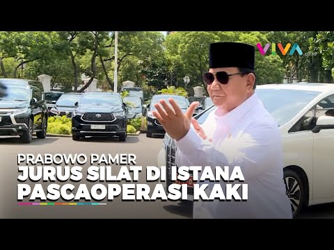 Hadiri Pertemuan di Istana, Prabowo Tunjukkan Kebugaran dengan Gaya Silat