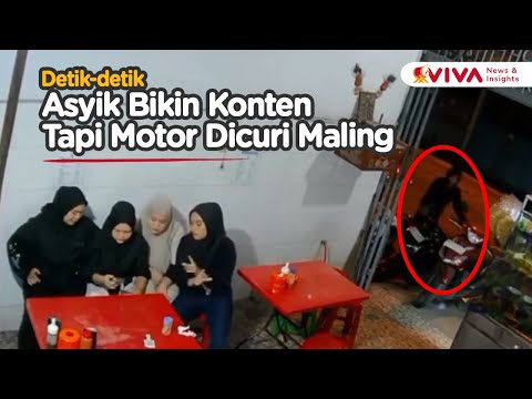 Asyik Ngonten, Geng Ukhti Sempat Terdiam Saat Motornya Dicuri