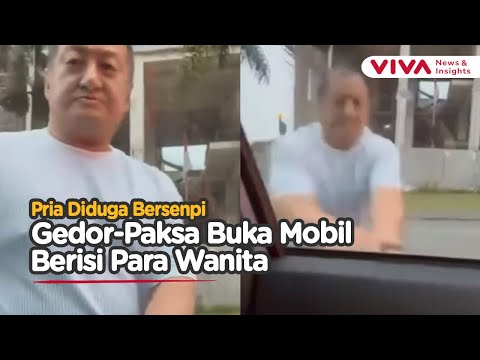 Aksi Koboi Jalanan Bersenpi Intimidasi Sebuah Mobil