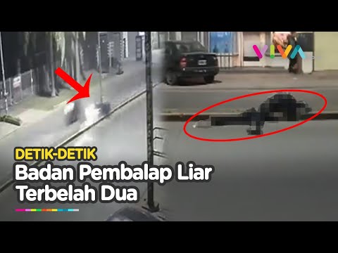 Detik-detik Tubuh Pembalap Liar Terbelah Dua Usai Tabrak Tiang Lampu Jalan