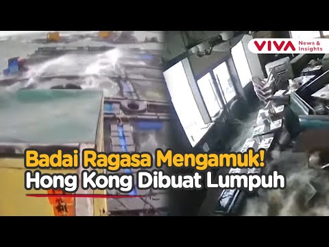 Viral! Rekaman CCTV Perlihatkan Dampak Langsung Badai Ragasa di Pesisir
