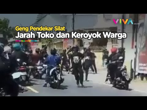 BARBAR! Geng Pendekar Silat Jarah Toko hingga Hajar Warga di Kediri