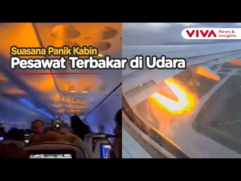 Rekaman Detik-detik Kebakaran Pesawat di Udara