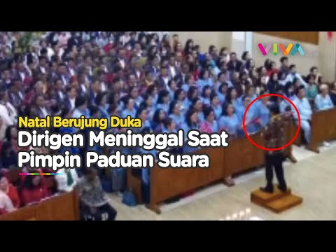 VIDEO Dirigen Padus Gereja Ambruk hingga Meninggal Dunia