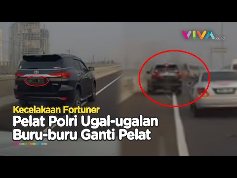 Netizen Terheran-heran, Fortuner Pelat Polri yang Kecelakaan di MBZ Sempat Ganti Pelat Putih