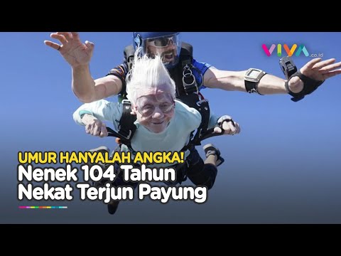GOKIL! Nenek Ini Jadi Penerjun Payung Tertua di Dunia!