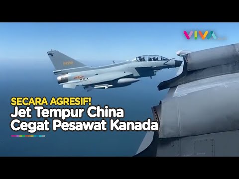 Momen 'Pertempuran' Jet Tempur China Cegat Pesawat Kanada