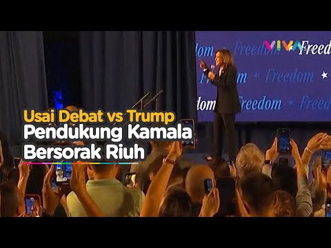 Sorak Riang Pendukung Harris Setelah Debat Pilpres AS