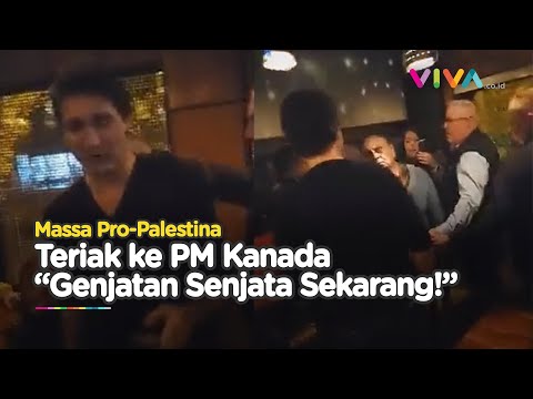 PM Kanada Digeruduk Ratusan Pro-Palestina Saat di Restoran