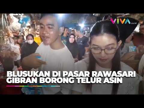Gibran dan Selvi Borong Telur Asin Saat Blusukan di Pasar Rawasari