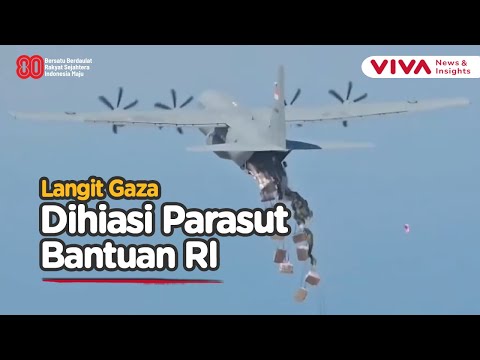 Simbol Kemerdekaan, TNI Dropping 17,8 Ton Bantuan ke Palestina