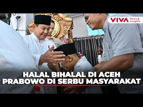 Momen Lebaran Prabowo di Aceh, Warga Antre Salaman dan Swafoto