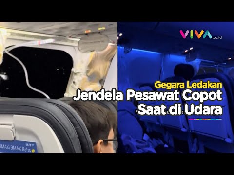 MENCEKAM! Pesawat Mengudara dengan Jendela yang Copot