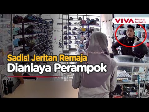 Rekaman Perampok Pukuli Karyawan Toko dengan Kayu Secara Brutal
