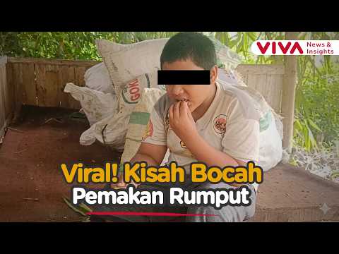Miris! Bocah 11 Tahun Menyantap Rumput di Kebun