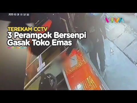 NGERI! Perampokan di Toko Emas, Pelaku Nyaris Lepaskan Peluru