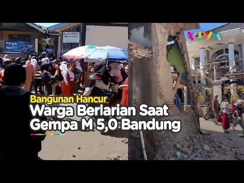 VIDEO Mencekam Saat Warga Diguncang Gempa M 5,0 Bandung