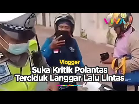 Bikin Malu, Vlogger yang Suka Kritik Polantas Malah Terciduk Melanggar Aturan