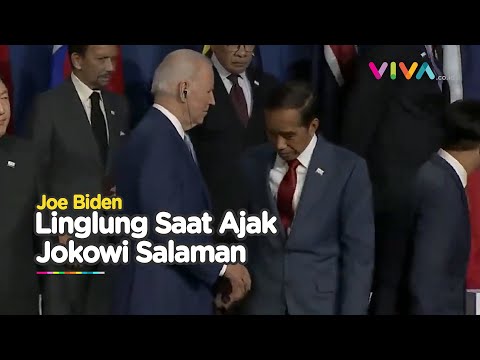 Linglung, VIDEO Joe Biden Ajak Jokowi Berjabat Tangan di Podium