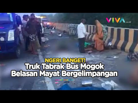 Insiden Truk Menghantam Bus, Mayat Bergeletakan di Aspal Panas
