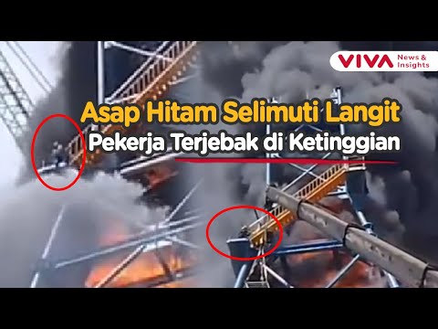 Detik-Detik Mencekam! 2 Pekerja Terjebak Kebakaran di Kawasan Industri Morowali