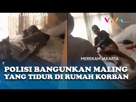Wajah Teler Maling Dibangunkan Polisi yang Tidur di Rumah Korban