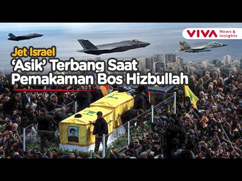Jet Israel Percik Amarah! 'Bermain' di Atas Pemakaman Hassan Nasrallah