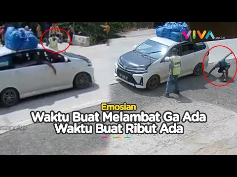 Ketimpuk Lampu Lalin Usai Nyaris Nabrak, Pengemudi Mau Marah Malah Kena Batunya