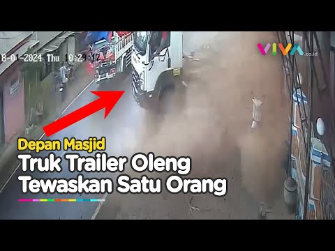 DETIK-DETIK TRUK Trailer Hancurkan MASJID dan Menewaskan ORANG