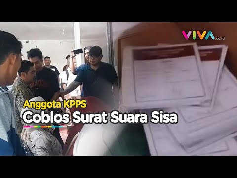 LICIK! Oknum Anggota KPPS Coblos Kertas Suara Sisa