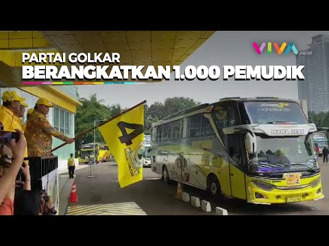 Gelar Mudik Gratis, Partai Golkar Berangkatkan 1.000 Pemudik Dengan 20 Bus