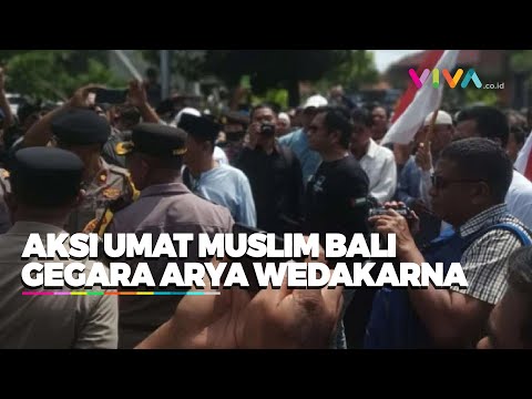 Aklsi Massa Geruduk Kantor DPD Bali Demi Bela Umat Muslim