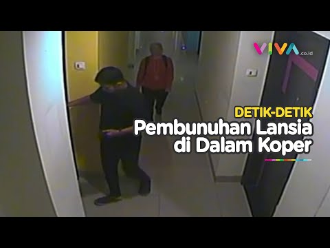 CCTV Ungkap Kronologi Pembunuhan Lansia di Dalam Koper
