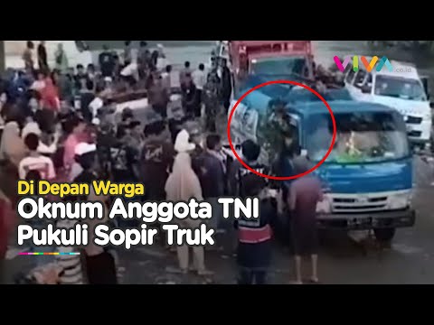 VIDEO Oknum TNI Hajar Sopir Truk di Trans Kendari-Morowali