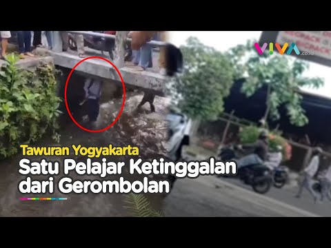 Tawuran Menegangkan, 1 Pelajar Digeruduk Saat Sembunyi di Kolong Jembatan