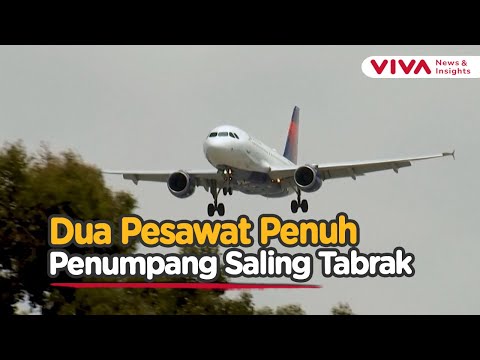 Penumpang Panik! Dua Pesawat Bertabrakan di Landasan Pacu