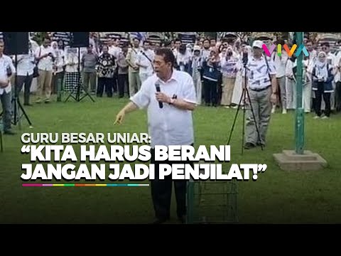 Prof Bus Dipecat, Puluhan Guru Besar Unair Gelar Aksi Solidaritas