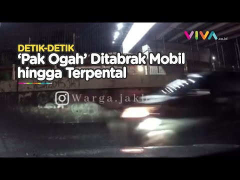 Video Tragis 'Pak Ogah' Diseruduk Mobil hingga Terlempar sampai Nyangkut