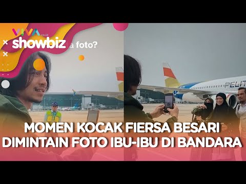KOCAK! Fiersa Besari Jadi Tukang Foto Ibu-ibu Dadakan di Bandara