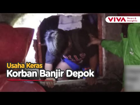 Dramatis! Proses Evakuasi Warga Akibat Banjir Sampai Jebol Rumah