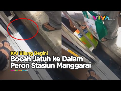 PANIK! Seorang Bocah Jatuh ke Dalam Peron Stasiun Manggarai